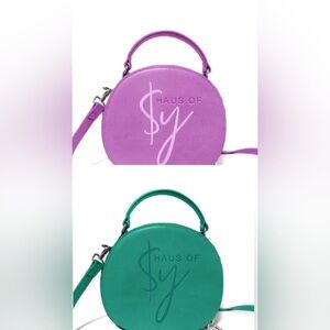 2 Brand New Haus of sy teal & lilac round bag bundle